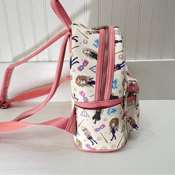 Loungefly Cream and Pink Harry Potter Luna Lovegood Mini Backpack - Picture 10 of 11